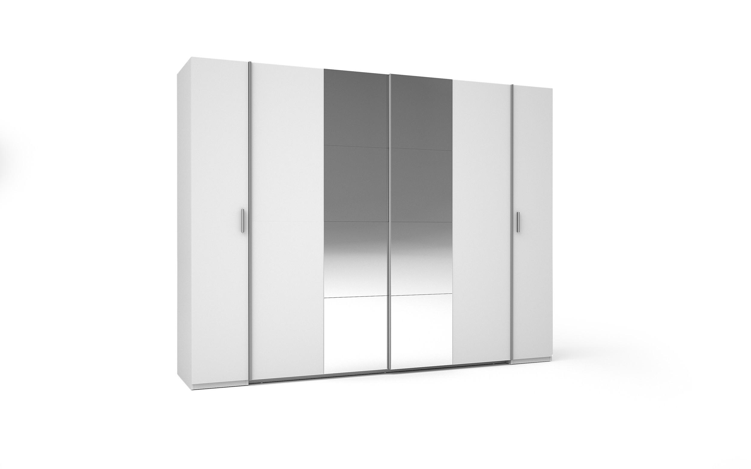 SCHWEBETÜRENSCHRANK AMAREN 269,6/207,6/61,4cm 2-türig mit Spiegel Weiß - Weiß, Holzwerkstoff (269.6/207.6/61.4cm) - MASSENO
