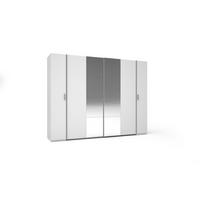 SCHWEBETÜRENSCHRANK AMAREN 269,6/207,6/61,4cm 2-türig mit Spiegel Weiß - Weiß, Holzwerkstoff (269.6/207.6/61.4cm) - MASSENO