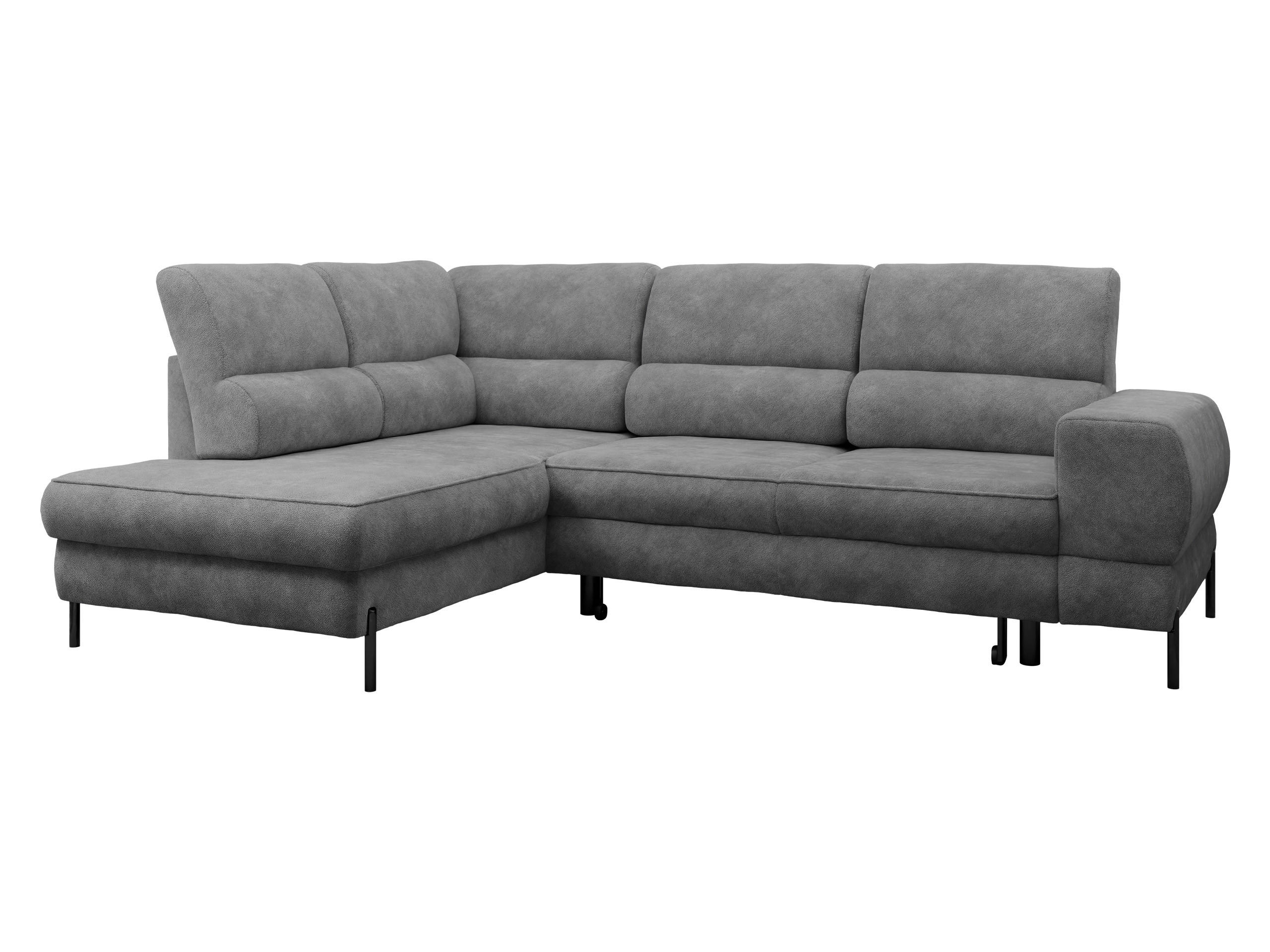 ECKSOFA Clinton, Seite: Links - Schwarz/Grau, Holz/Kunststoff (253/174cm) - MIRJAN24