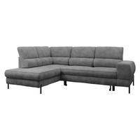 ECKSOFA Clinton, Seite: Links - Schwarz/Grau, Holz/Kunststoff (253/174cm) - MIRJAN24
