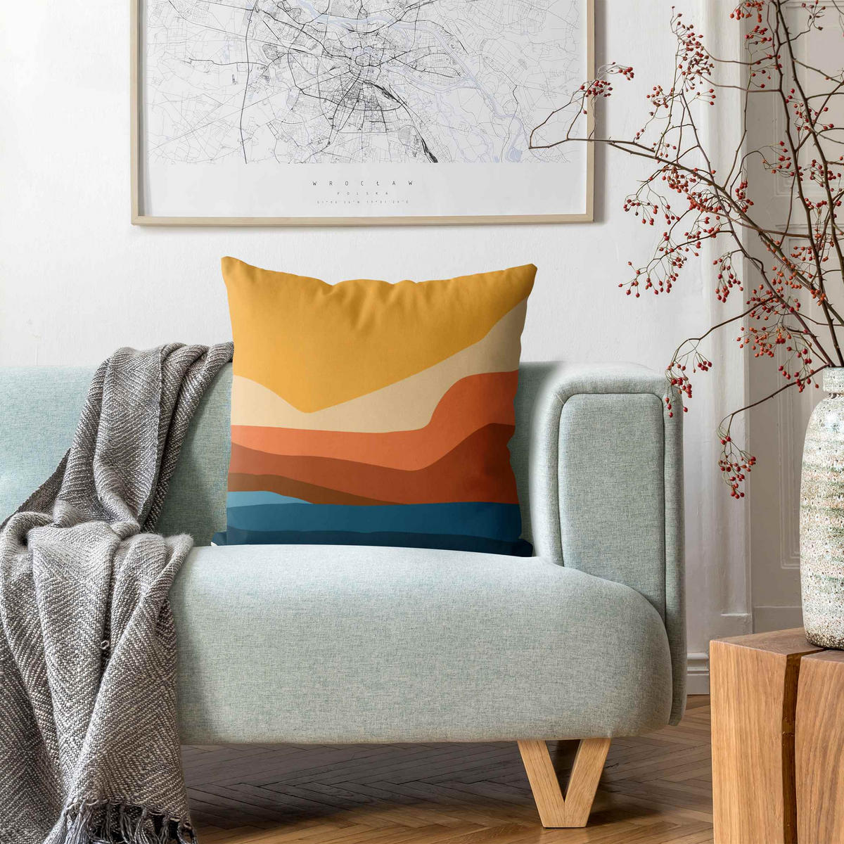 KISSENBEZUG Sonnenuntergang in der Wüste 40/40 cm - Multicolor, Textil (40/40cm) - Bilderwelten