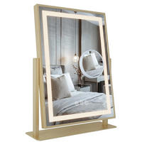 SPIEGEL Rea Led Lumi L.gold 30x40cm - Goldfarben, Metall (36.5/47.5/8.5cm) - REA