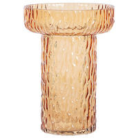 BLUMENVASE Glas orange Platania - Orange, Glas (20cm) - Beliani