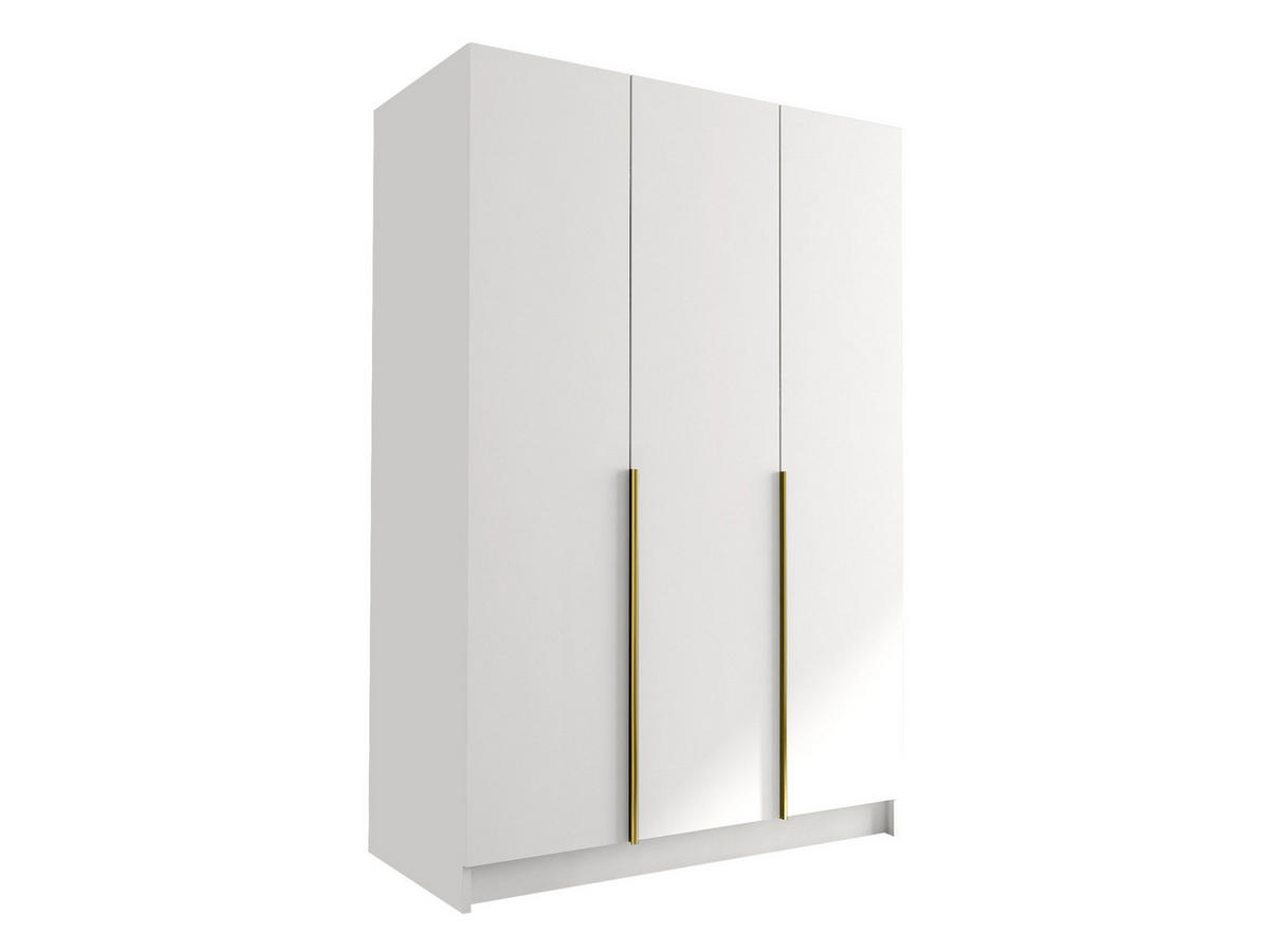KLEIDERSCHRANK Calia I - Goldfarben/Multicolor, Holzwerkstoff/Metall (150/215/58cm) - MIRJAN24