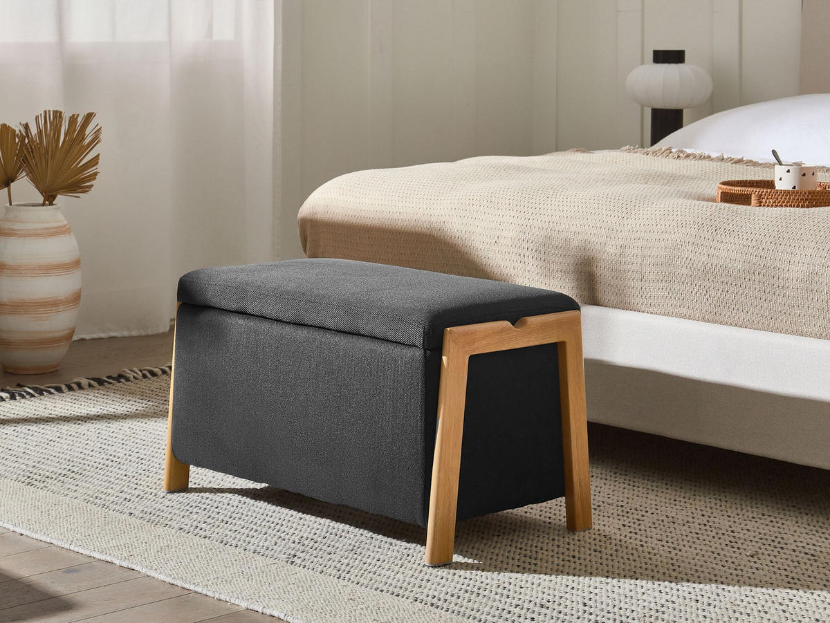 KLOP črna Edland - črna/rjava, tekstil (75/44/43cm) - Beliani
