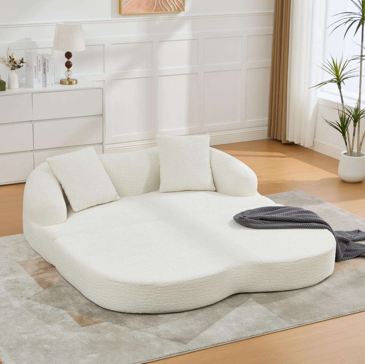 SCHLAFSOFA 157 cm Beige Chenille für 2 Personen - Beige, Kunststoff (84/65/157cm) - Meubliv