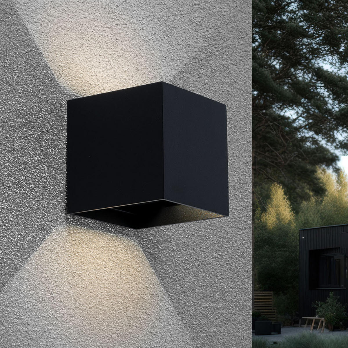 LED WANDLEUCHTE VT-759 Schwarz - Schwarz, Metall (10/10/10cm)