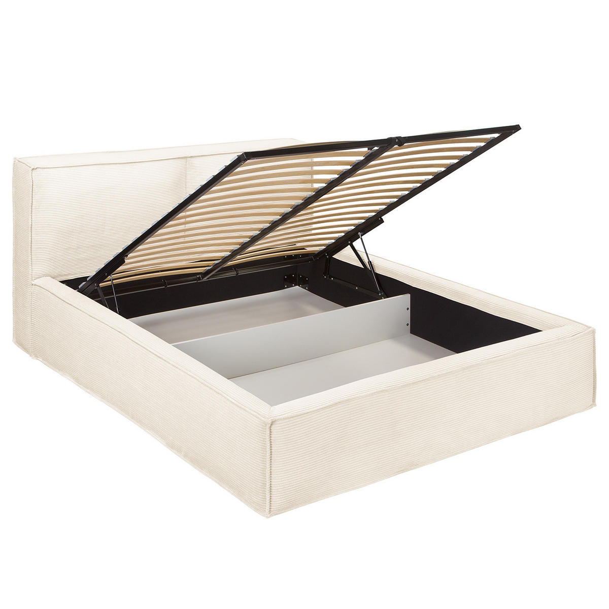 POLSTERBETT - Creme, Textil (220/200cm) - home24