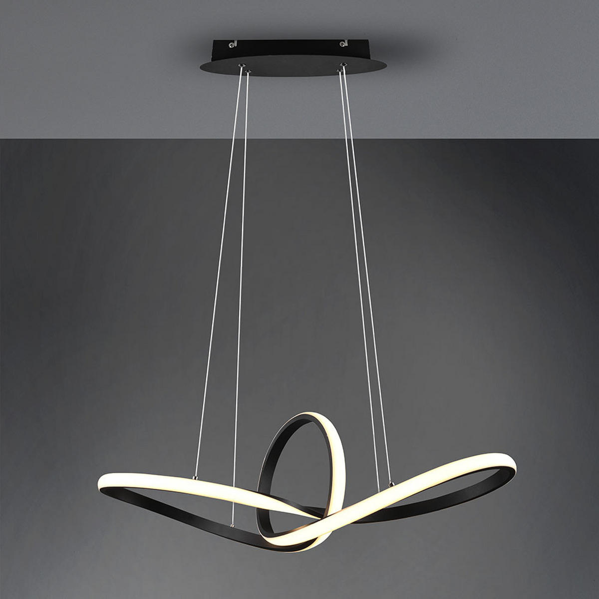 LED HÄNGELEUCHTE Metall Schwarz-matt - Schwarz, Metall (80/26/150cm)