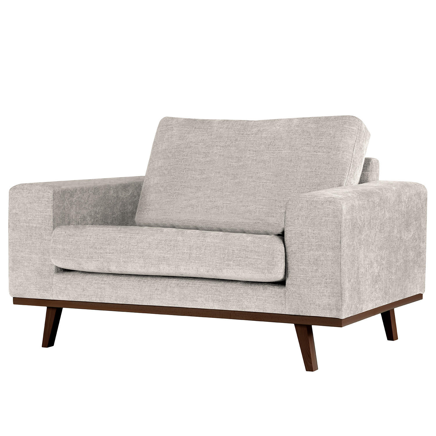 SESSEL - Buchefarben/Grau, Textil (122/81/88cm) - home24