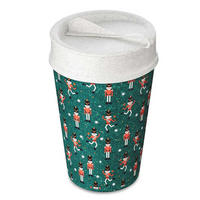BECHER geometrisches Muster Iso To Go Muster 3 400 ml 9,3/9,3/15 cm - Grün, Kunststoff (0.4L) - KOZIOL