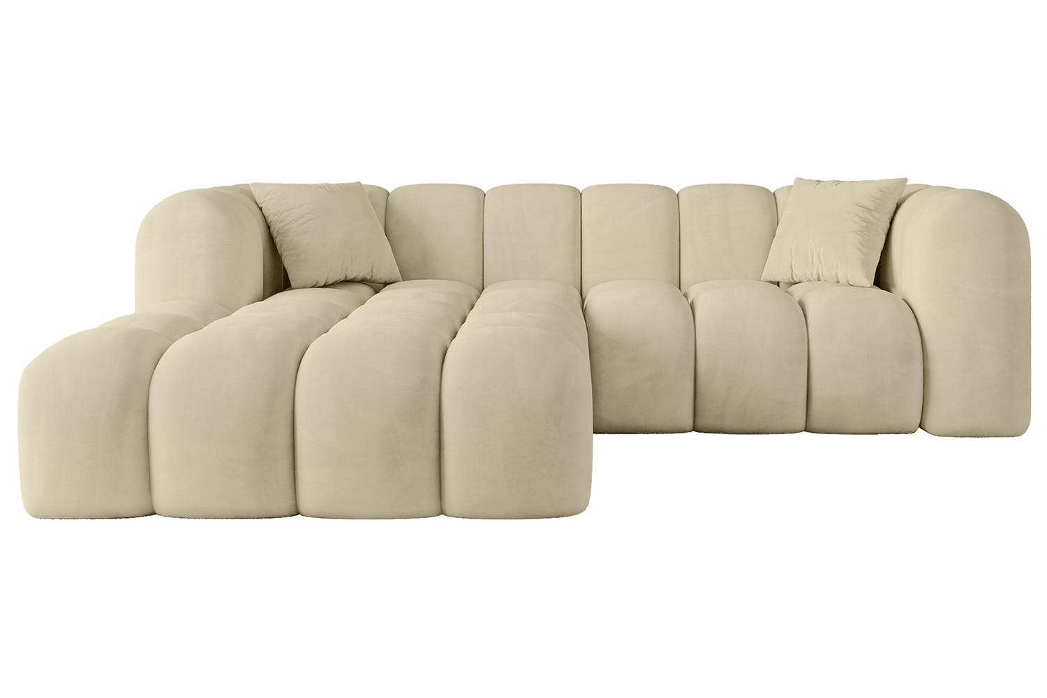 ECKSOFA Ottomane Links OLEA-L1 - 231x173x74 cm Taupe - Taupe/Schwarz, Holzwerkstoff/Kunststoff (231/173cm) - ALTDECOR