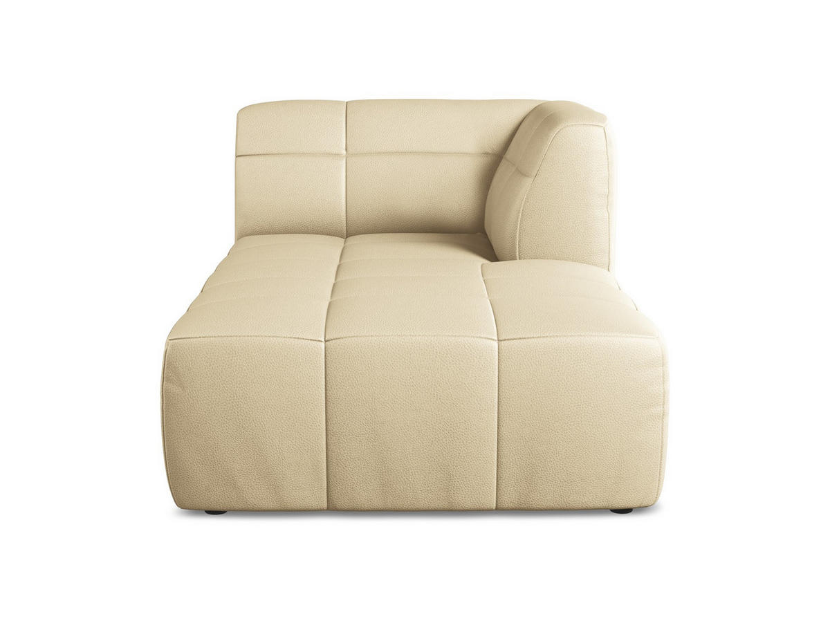 SOFAELEMENT Rechts Kunstleder Beige - Beige/Schwarz, Holzwerkstoff/Kunststoff (101/77/175cm) - Makamii