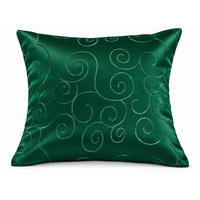 KISSENBEZUG 60/60 cm Dunkelgrün Damast Circle - Dunkelgrün, Textil (60/60cm) - TiborTex