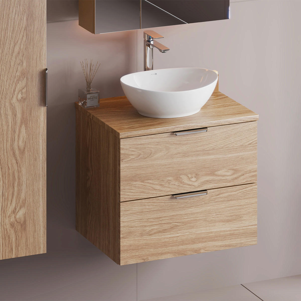 WASCHTISCH 60.6cm Astrid Holz - Braun, Holzwerkstoff (60.6/52.2/46.5cm) - Petits-meubles