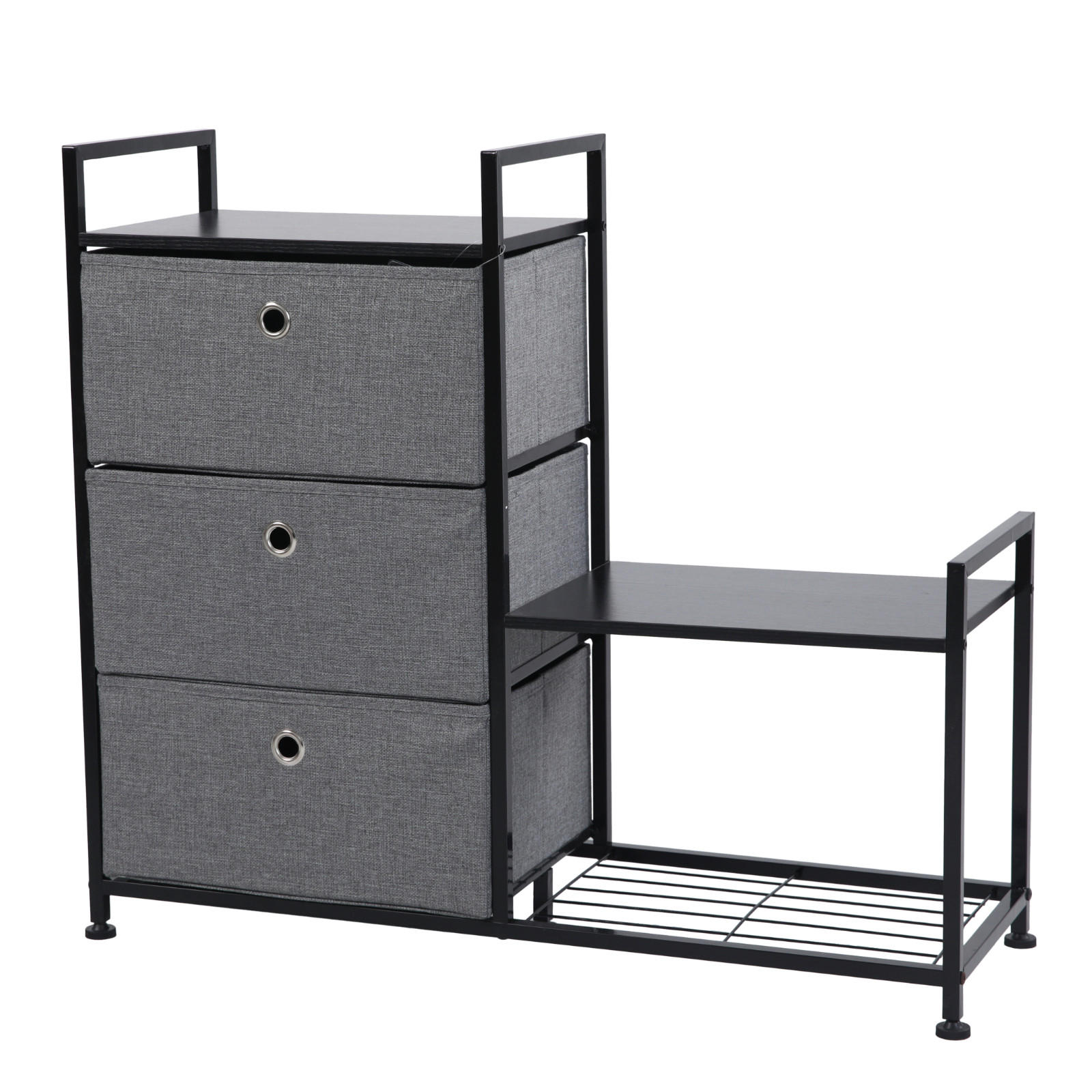 SCHUBLADEN-REGAL - Weiß, Metall (85/76/29cm) - SVITA