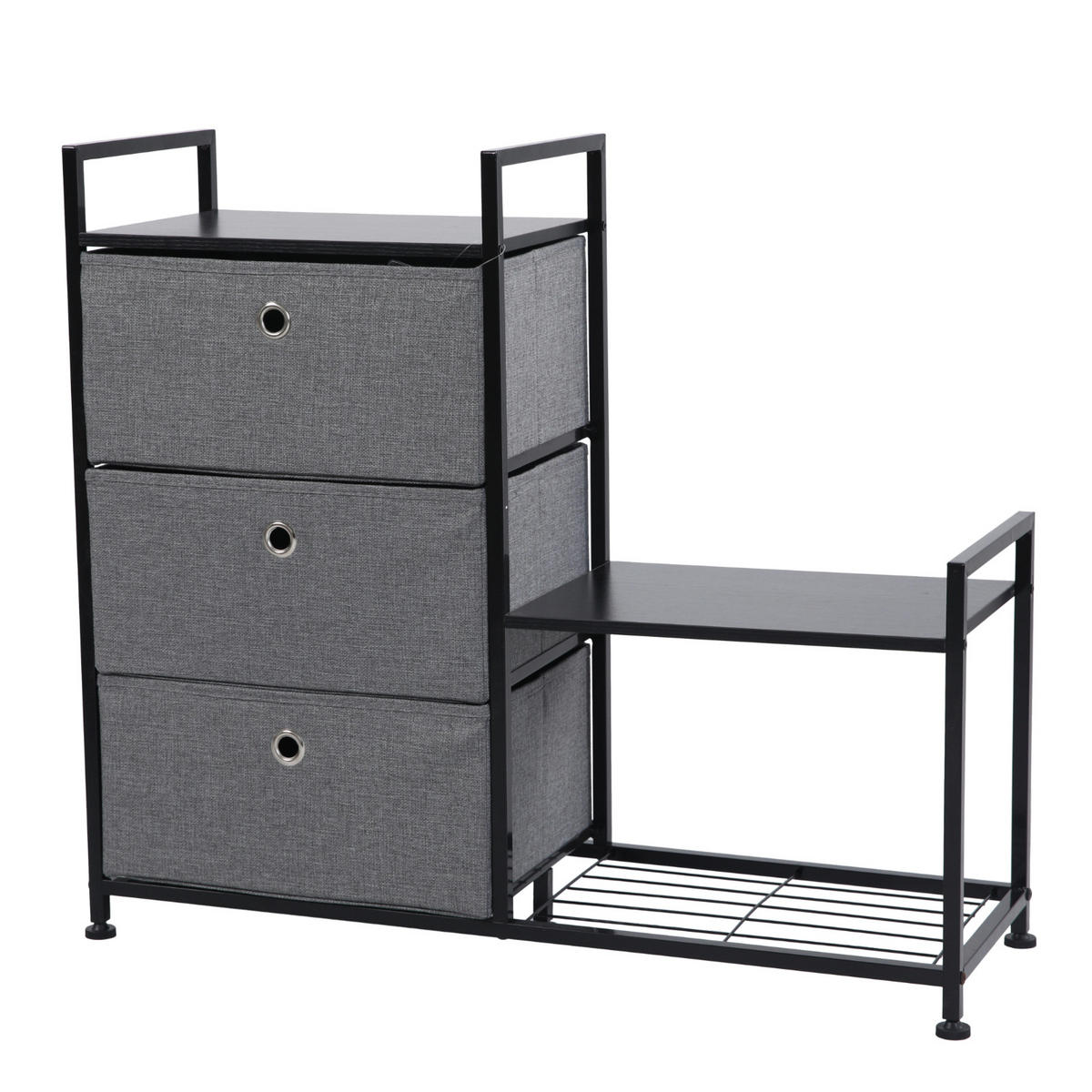 SCHUBLADEN-REGAL - Weiß, Metall (85/76/29cm) - SVITA