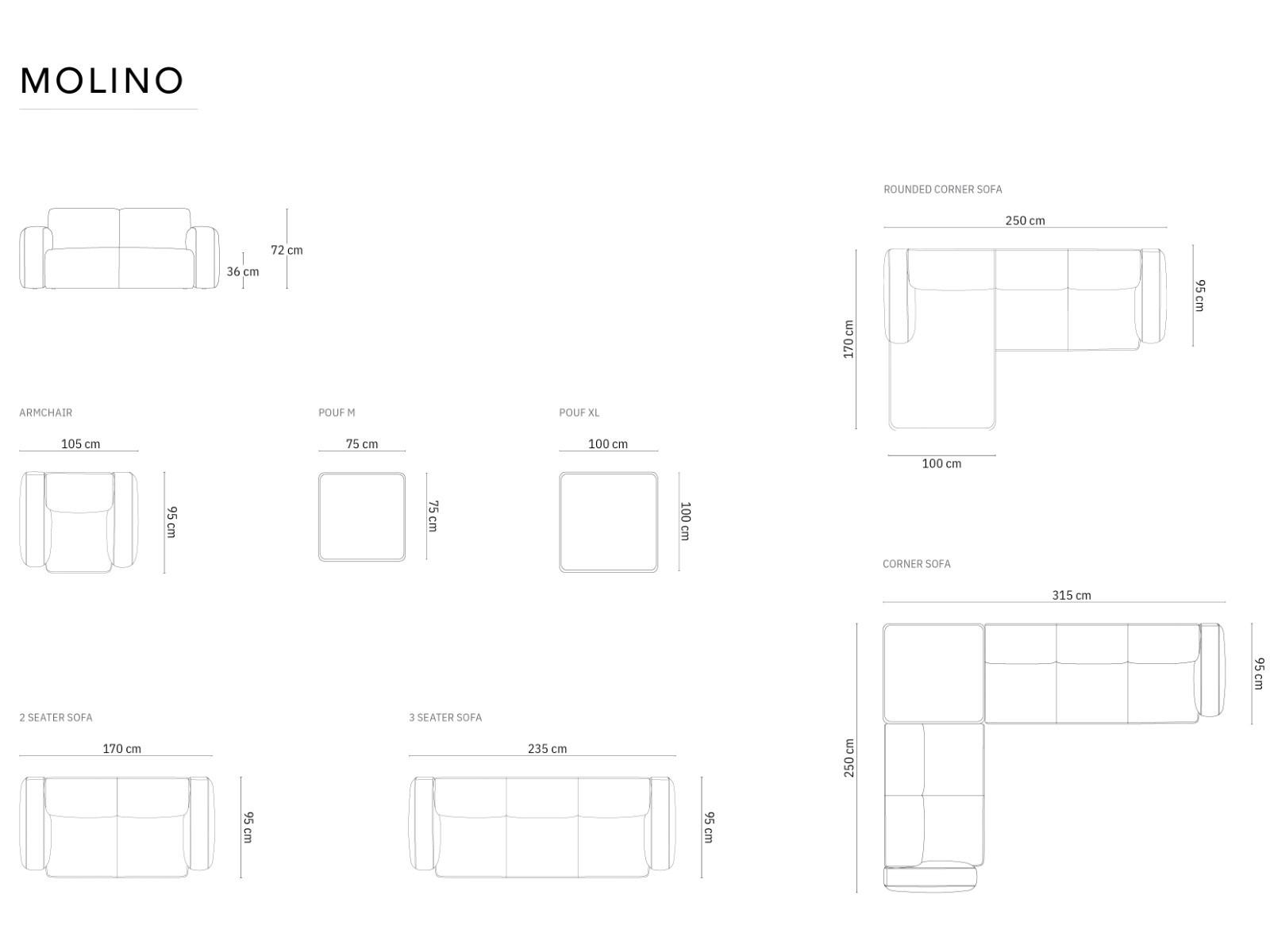 Thumbnail - Micadoni Pouf, Hellgrau, Textil, 100x36x100 cm, Hergestellt in Europa, Oeko-Tex®, Wohnzimmer, Hocker, Poufs