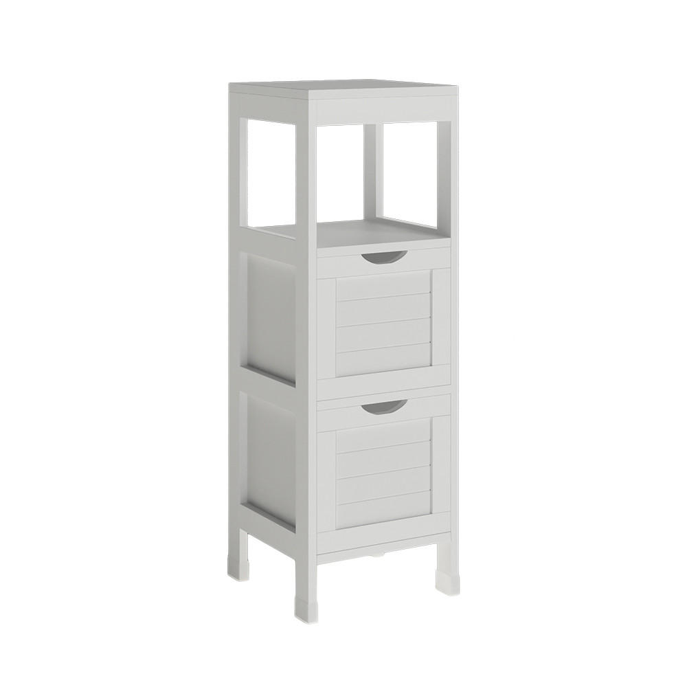 MIDISCHRANK Vilda Weiß 30 x 89 cm mit 2 Schubkästen - Weiß, Holzwerkstoff (30/89/30cm) - Vicco