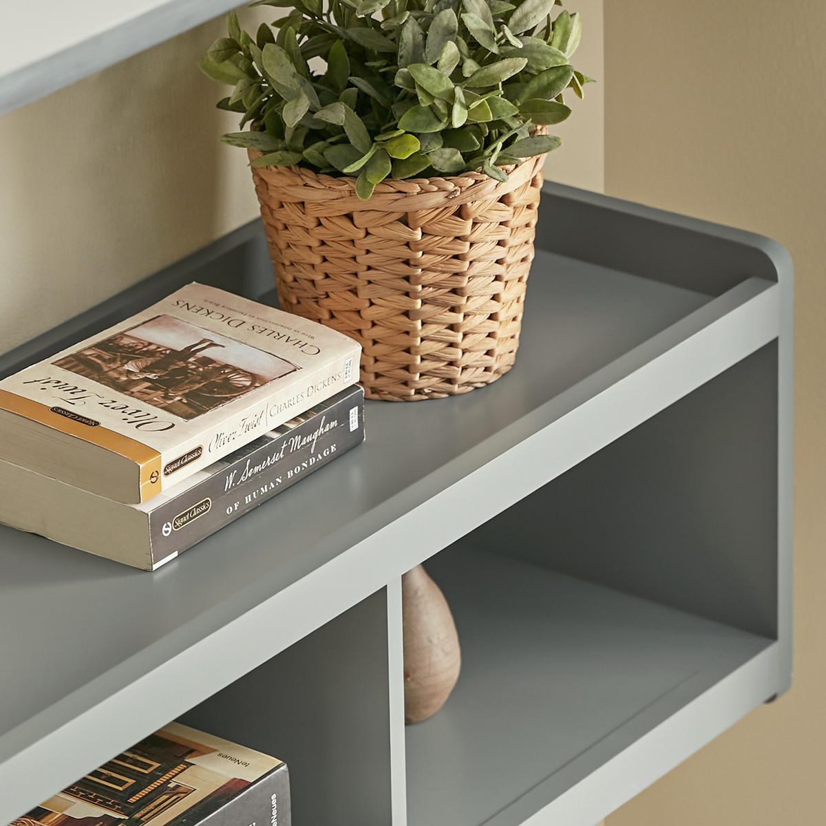 WANDGARDEROBE Grau - Grau, Holzwerkstoff (100/35/25cm) - SoBuy