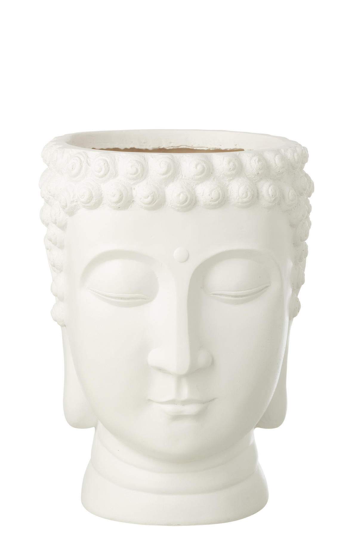 BLUMENTOPF BUDDHA Weiß - Weiß, Keramik (26.5/33.5cm) - J-Line