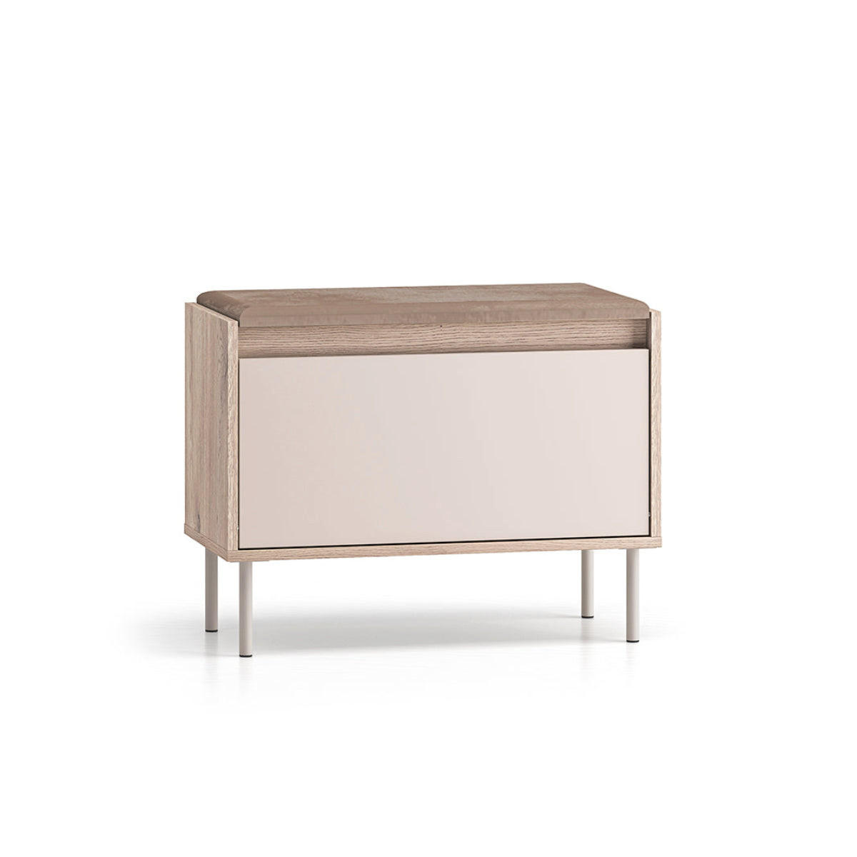 BOTNÍK Alos Kašmír a drevo - béžová, kompozitné drevo (69/55/34cm) - Petits-meubles