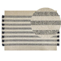 KURZFLOR-TEPPICH Tacettin 200/140 cm - Weiß, Textil (140/200cm) - Beliani