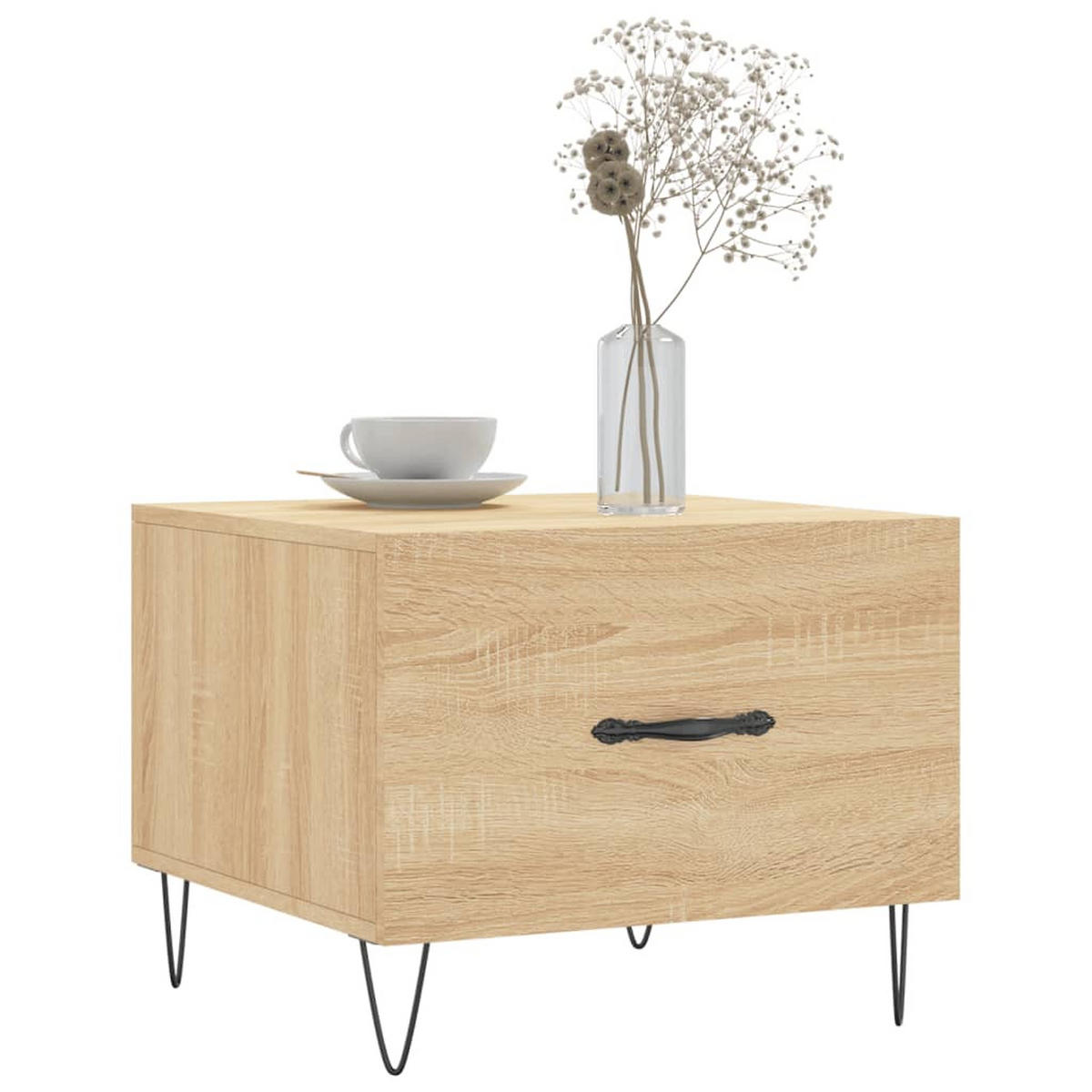 COUCHTISCHE 2 Stk. Sonoma-Eiche 50x50x40 cm Holzwerkstoff - Braun, Holzwerkstoff (50/50/40cm) - furnicato