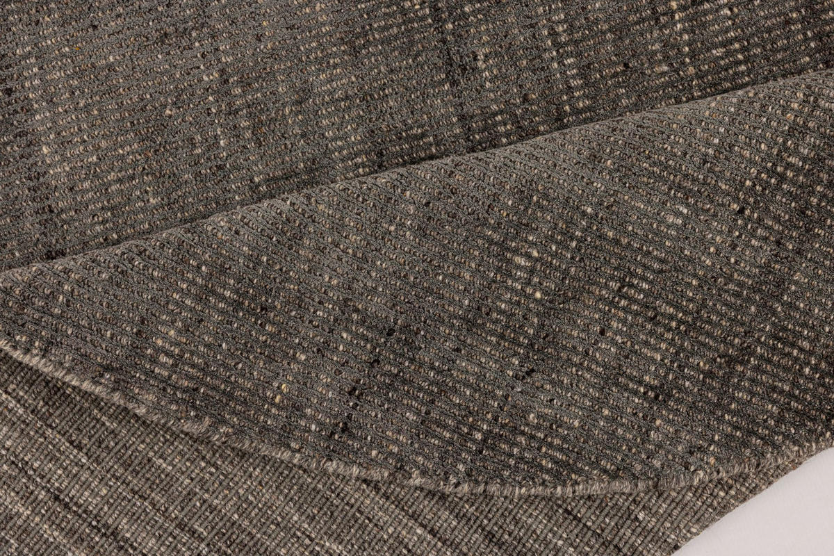 HANDWEBTEPPICH Venus 120x120 cm - Anthrazit, Textil (120/120cm) - THEKO