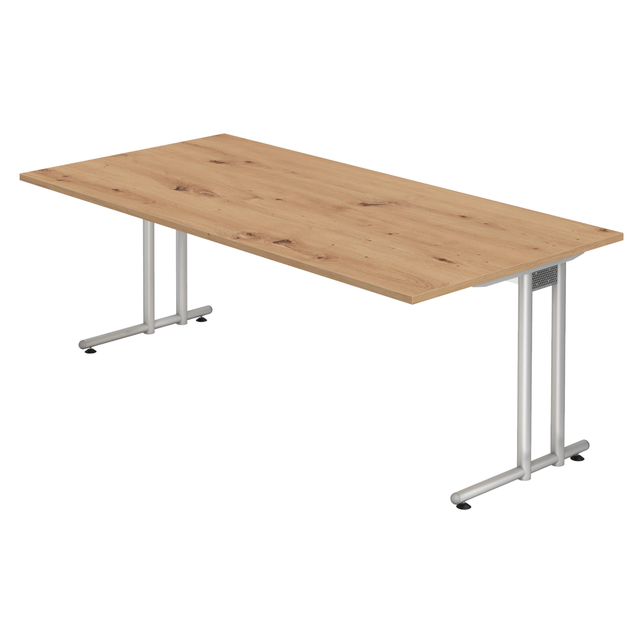 SCHREIBTISCH Serie-N 100/200/72 cm in Wildeiche - Wildeiche, Holzwerkstoff (100/200/72cm) - bümö