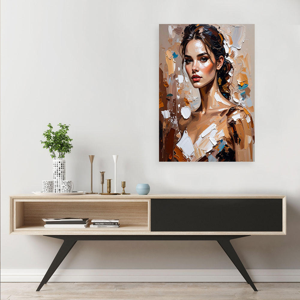 Thumbnail - Feeby Leinwandbild, Beige, Textil, Person/Charakter, Rechteckig, 60x90 cm, Bilder und Zubehör, Wandbilder, Leinwandbilde...