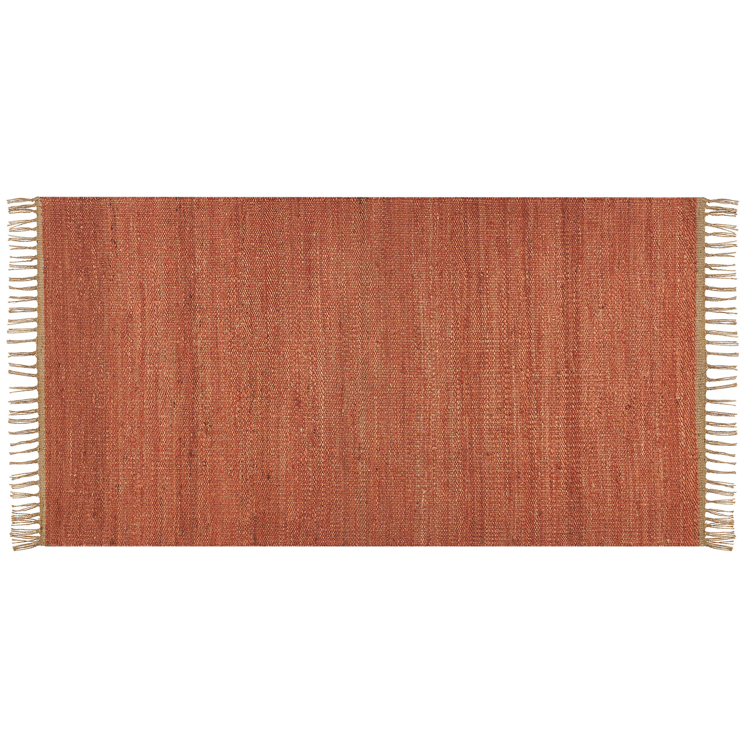 KURZFLOR-TEPPICH Lunia 150/80 cm - Rot, Naturmaterialien (80/150cm) - Beliani