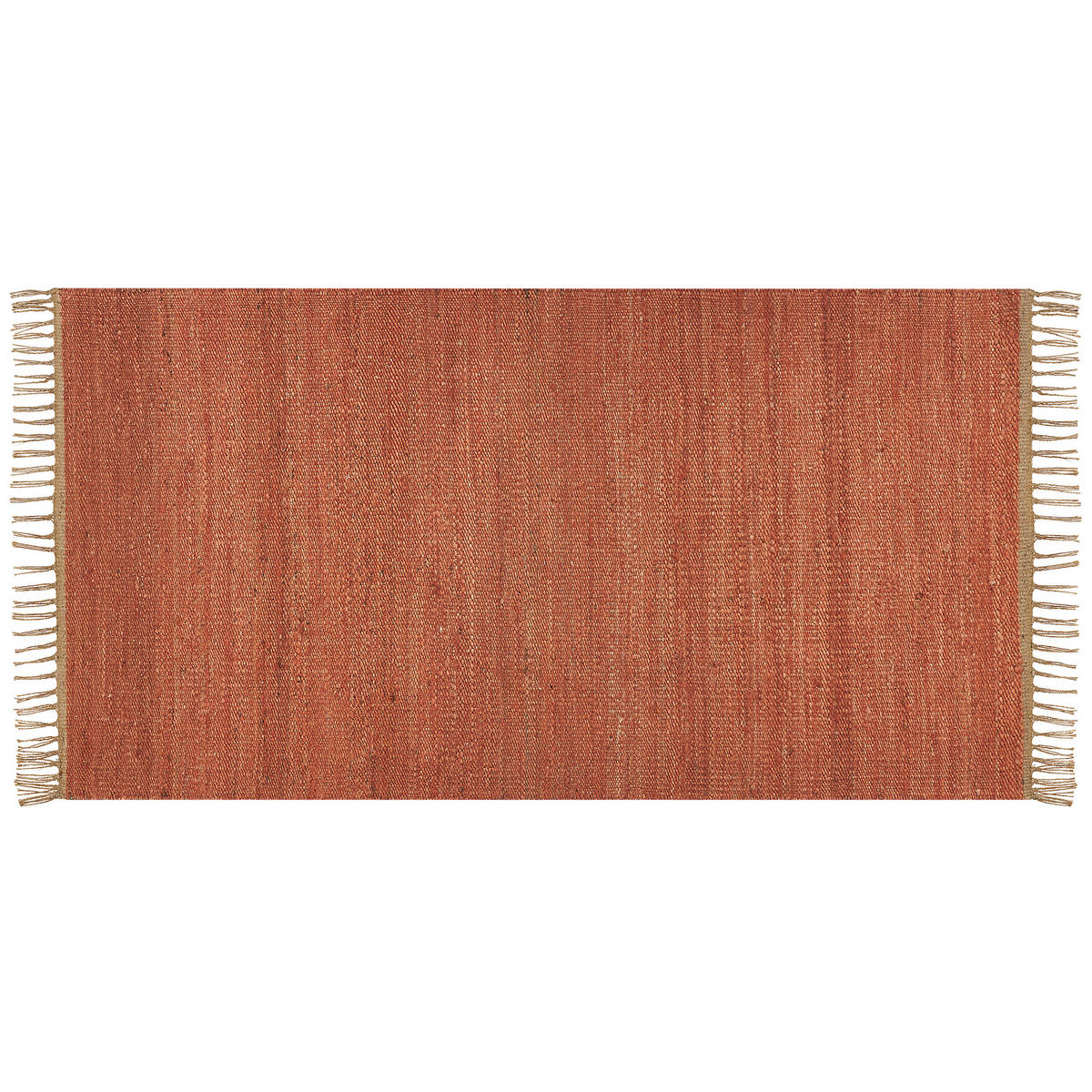 KURZFLOR-TEPPICH Lunia 150/80 cm - Rot, Naturmaterialien (80/150cm) - Beliani