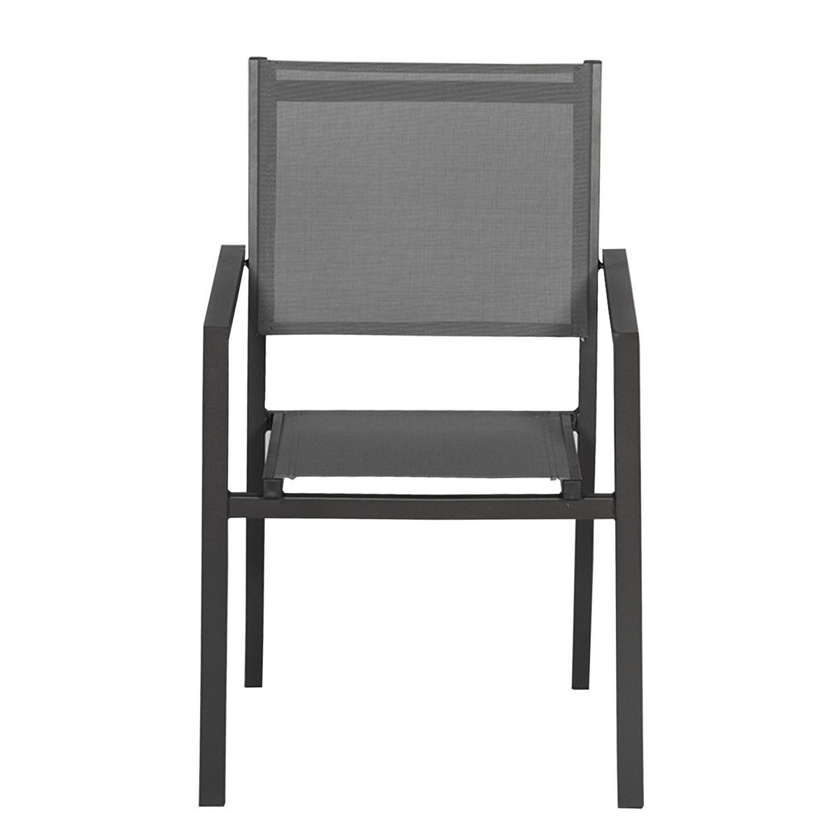 GARTENSTÜHLE Anthrazitgrau und Grau 4er-Set - Grau, Kunststoff (57/89.5/56.5cm) - Happy Garden