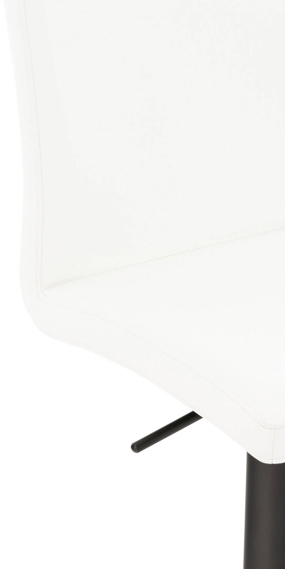 BARHOCKER Cathy, Gestell schwarz, Kunstleder Weiß - Schwarz/Weiß, Kunststoff/Textil (40/100/49cm) - TPFLiving