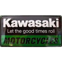 BLECHSCHILD 25/50 cm Kawasaki Motorcycles - Multicolor, Metall (50/25/1cm) - Nostalgic-Art