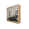 SCHWEBETÜRENSCHRANK FIORELLA 200/216/61 cm 2-türig mit Spiegel Eiche Artisan - Eiche Artisan, Holzwerkstoff (200/216/61cm) - MASSENO