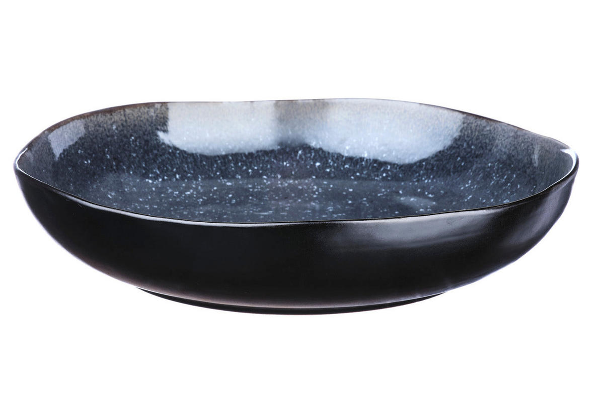 OBSTSCHALE Iris Ø27,5cm und Ø32,5cm - 2er-Set - Nachtblau - Blau, Keramik (6.5cm) - Björn