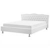 BETT 180/200cm Weiß Metz - Weiß, Textil (180/200cm) - Beliani