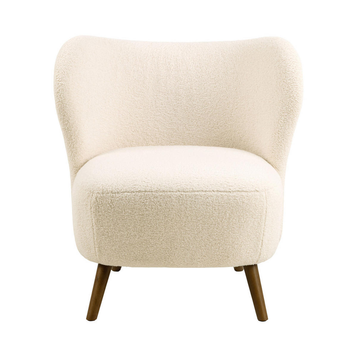 SESSEL aus Bouclé-Stoff und Holz - Karl - Ecru - Ecru, Textil (76/82/73cm) - Drawer