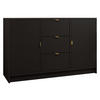 SIDEBOARD Tireno - Goldfarben/Schwarz, Holzwerkstoff/Metall (118/75/40cm) - MIRJAN24