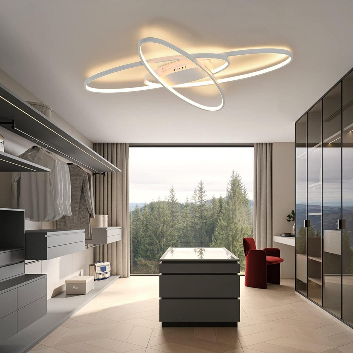 LED-DECKENLEUCHTE Brigitte 85/62/5 cm - Weiß, Metall (85/62/5cm) - Nettlife
