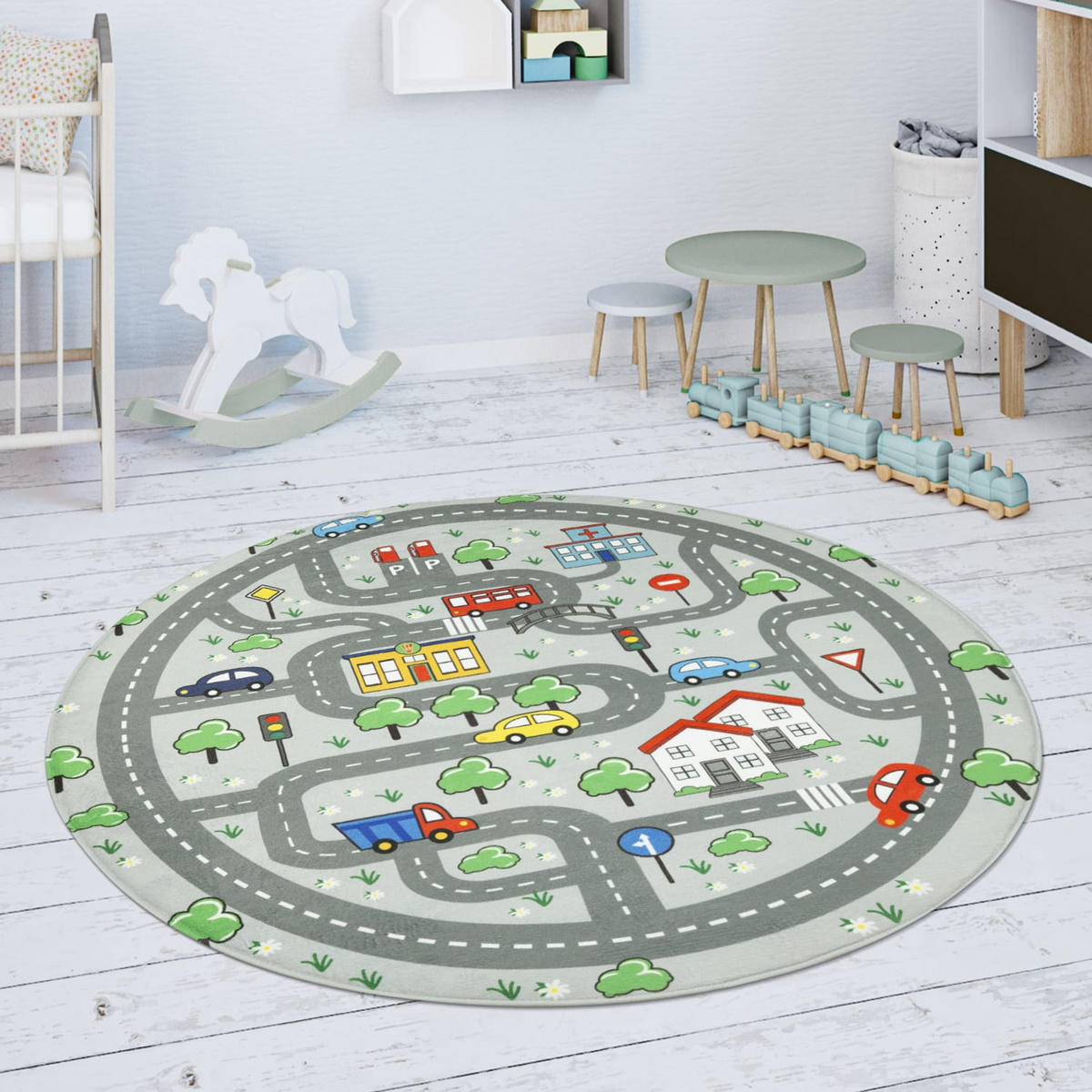 KINDERTEPPICH 150/150 cm Chicos 559 - Grau, Kunststoff (150/150cm) - Paco Home
