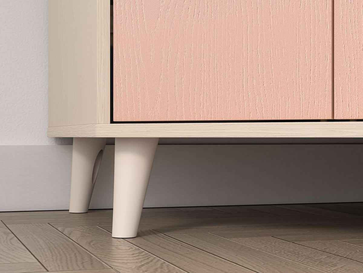 KLEIDERSCHRANK – 80 cm – Mevel – Rosa - Rosa, Holzwerkstoff (80/190/80cm) - hi-markt