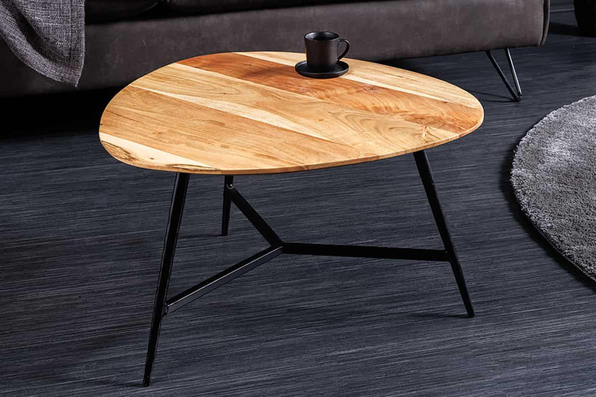 COUCHTISCH BEAUTY BY NATURE Akazie quadratisch Natur 60cm - Braun, Holz/Metall (60/60/36cm) - riess-ambiente