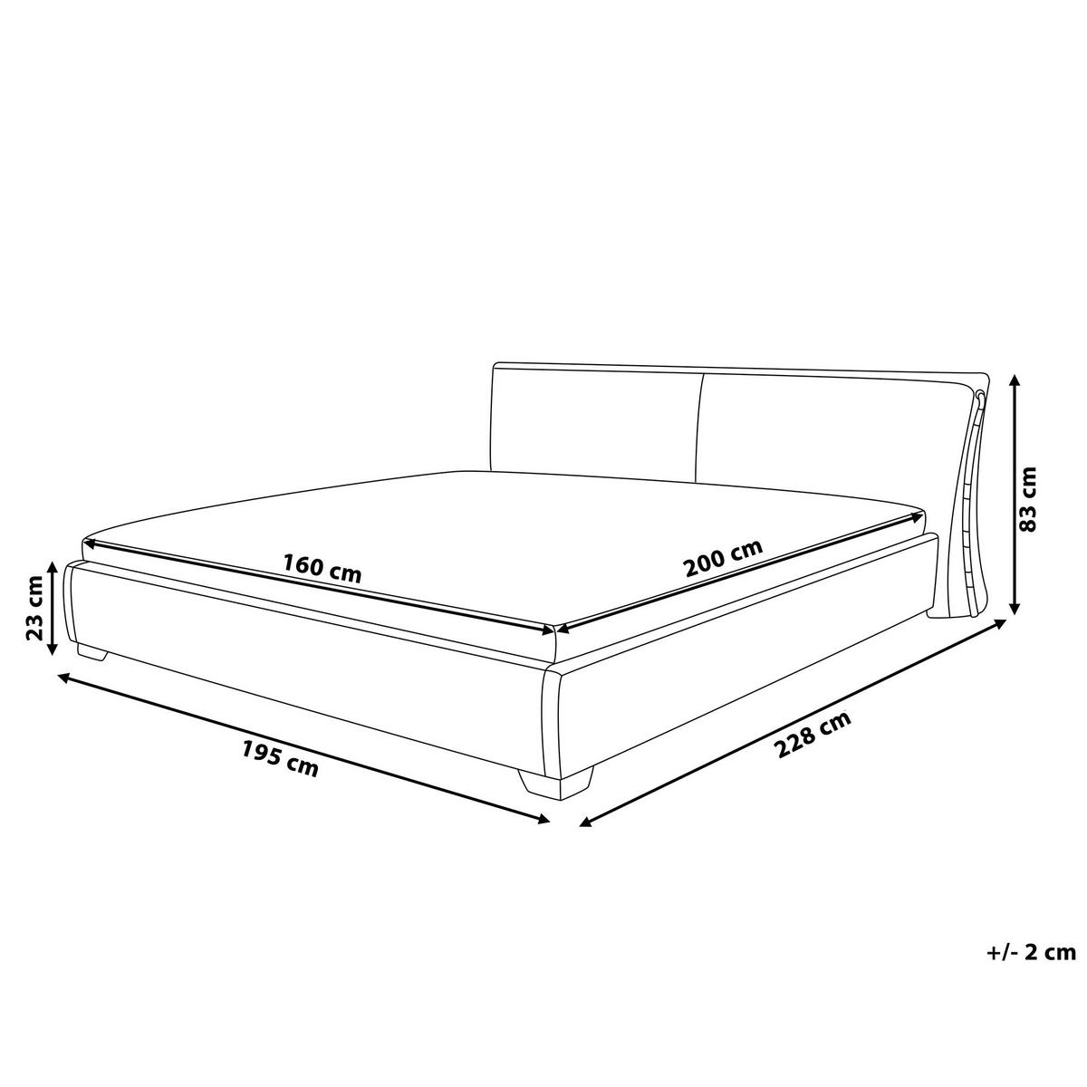 LEDERBETT 160/200cm Gold Paris - Goldfarben, Leder (160/200cm) - Beliani