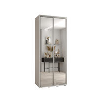 SCHWEBETÜRENSCHRANK 235,2/120/45 2-türig - Silberfarben/Weiß, Holz/Metall (120/235/45cm) - Abiks Möbel