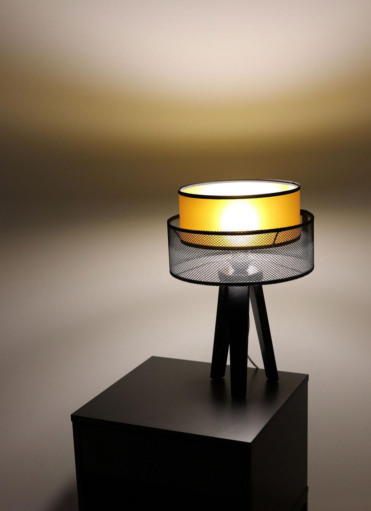 TISCHLAMPE Gold 30/45 cm - Schwarz, Kunststoff (30/0.7/45cm) - ONZENO