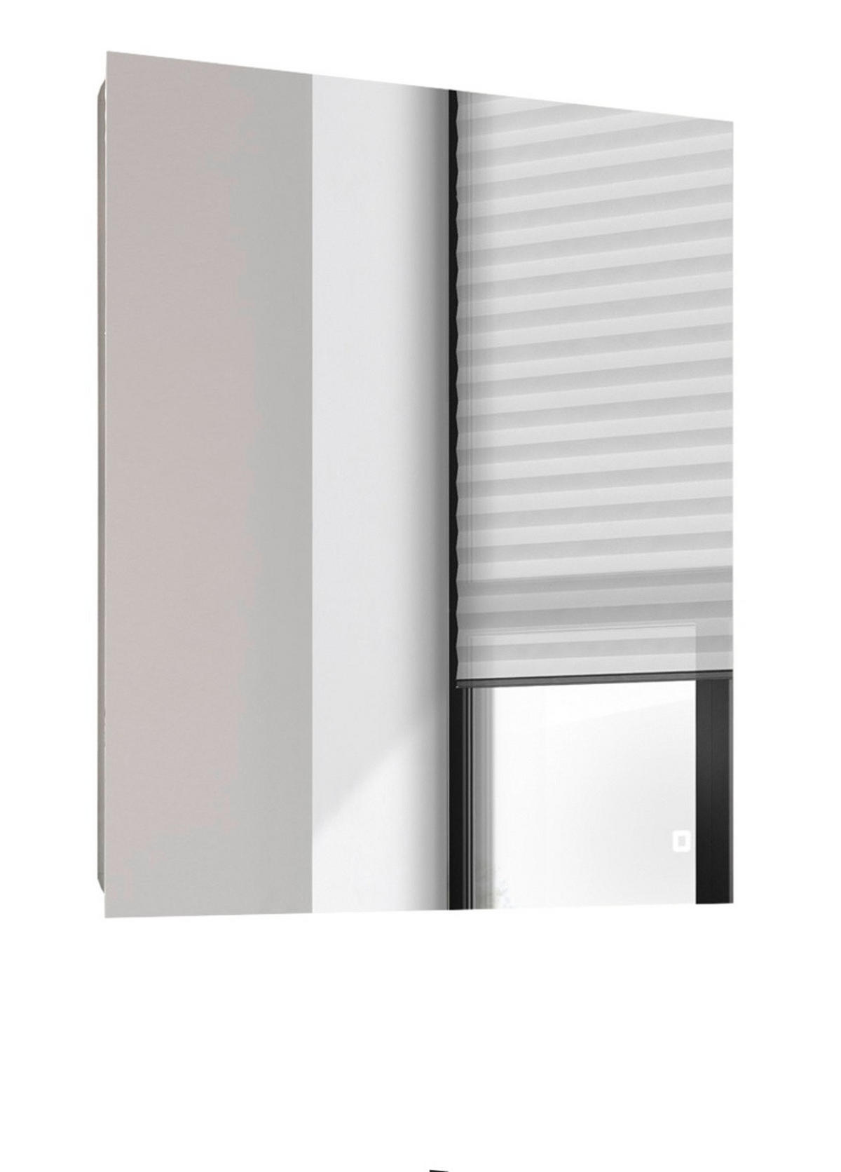 BADSPIEGEL mit LED Beleuchtung und Touchschalter 80 cm - Weiß, Glas (80/65/3cm) - Furn.Design