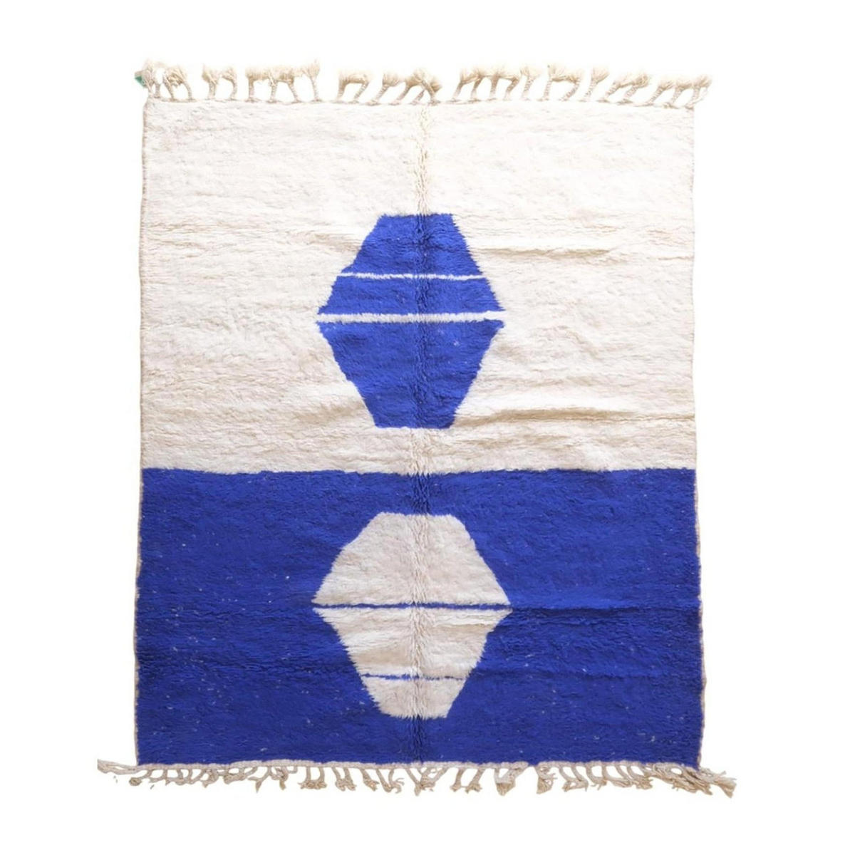 BERBERTEPPICH aus reiner Wolle 220x 279 cm - Blau, Naturmaterialien (220/279cm) - AFK Living